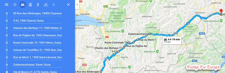 Ruta en moto de De Chamonix a Piotta