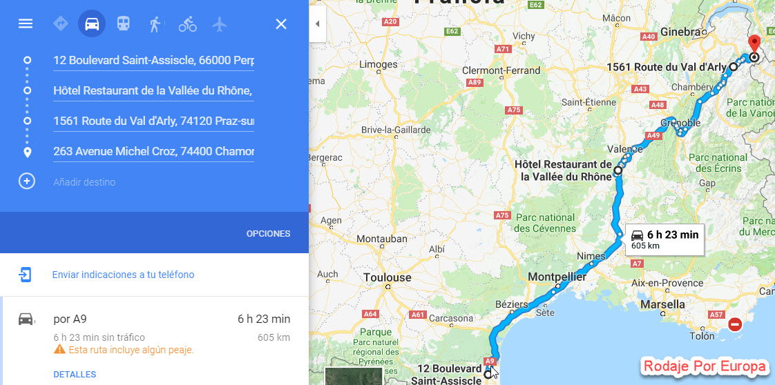 Viaje en moto Alpes de Perpiñán a Chamonix