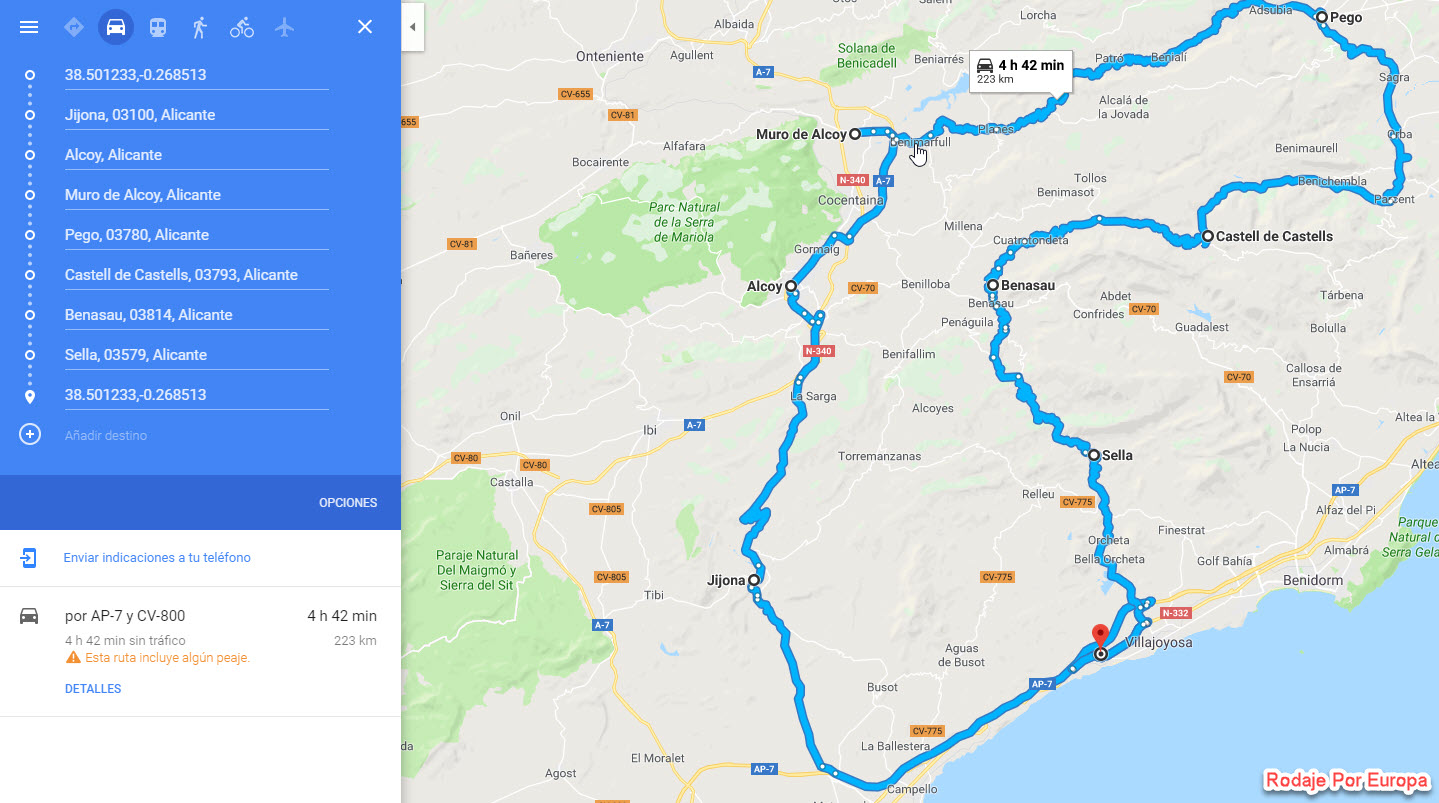Viaje en Moto por Alicante